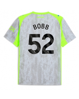 Manchester City Oscar Bobb #52 Maglia Gara Terza Repliche 2025-26 Maniche Corte